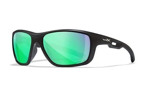 Okulary polaryzacyjne WILEY X WX ASPECT Captivate Green Mirror Matte Black Frame Hit sprzedaży