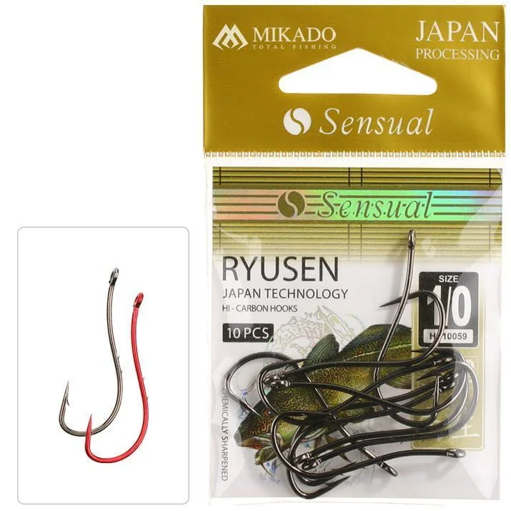 Nie przegap Haczyk Mikado Sensual Ryusen W/Ring #1/0 BN op.10szt.