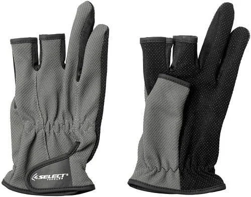Premium Rękawice wędkarskie Select Basic SL-GB02 L kolor: szary