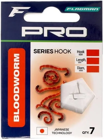 Kup teraz Przypon Flagman Bloodworm Hooks To Nylon №18 90 Czerwony