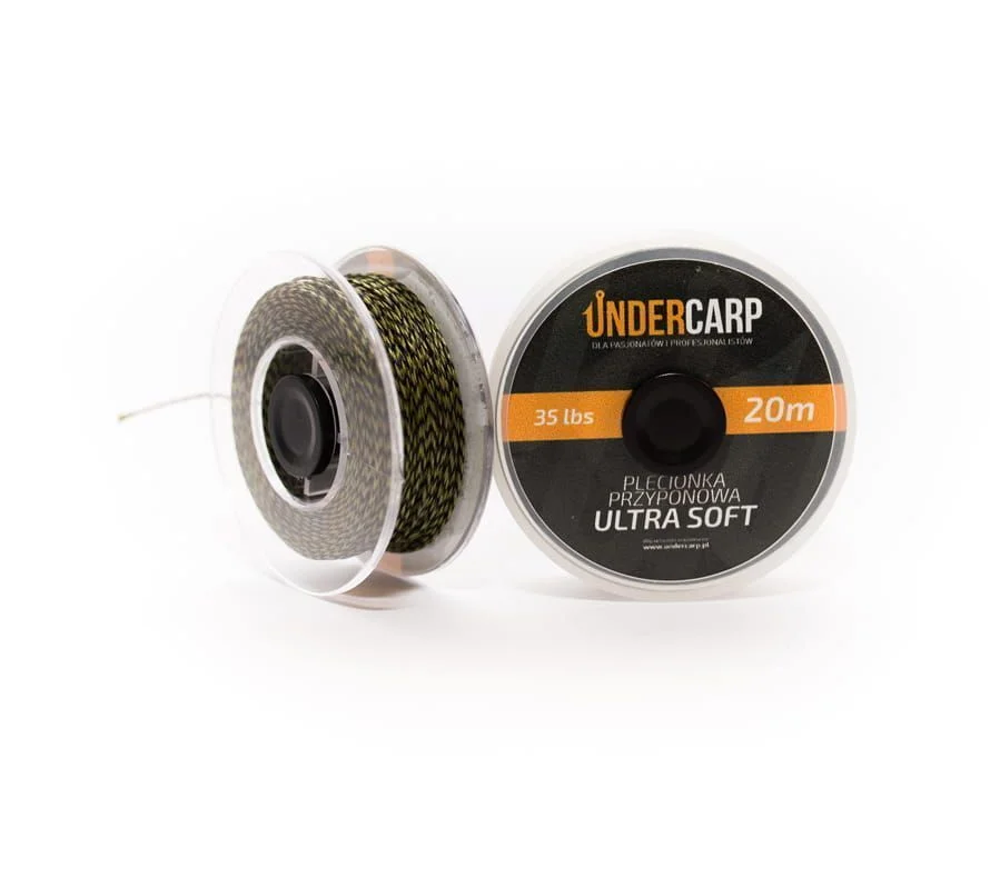 Wyprzedaż Undercarp Plecionka przyponowa 20 m 35 lbs ULTRA SOFT zielona