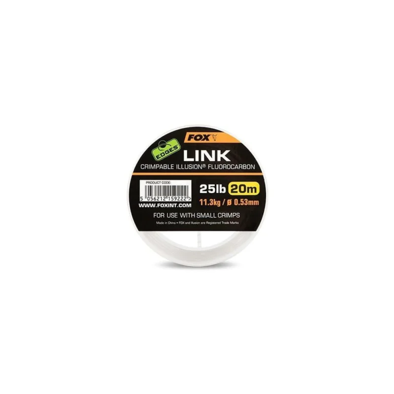Fox Edges Link Crimpable Illusion Fluorocarbon 53mm/25lb - 20m Szybka dostawa