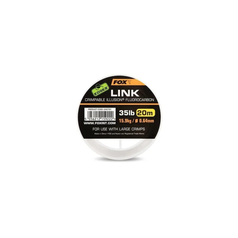 Fox Edges Link Crimpable Illusion Fluorocarbon 0,64mm/35lb - 20m Dostępne od ręki