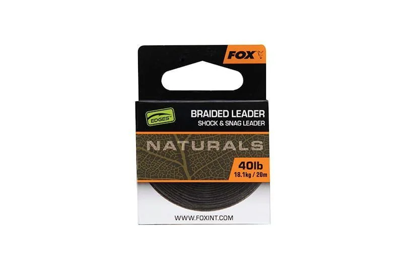 Plecionka Fox Naturals Braided Leader 40lb/18.1kg - 20m Ostatnie sztuki