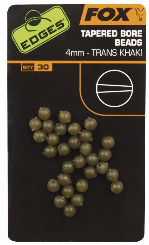 FOX EDGES Tapered Bore Beads - 4mm Dostępne od ręki