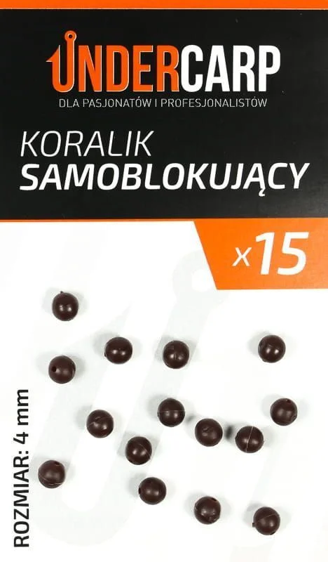 Tylko do końca tygodnia Undercarp Koralik samoblokujący brązowy 4mm