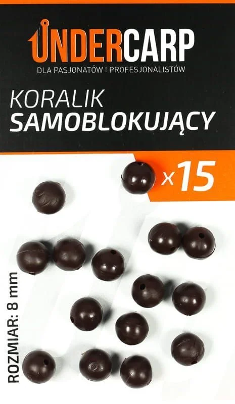 Undercarp Koralik samoblokujący brązowy 8mm Wybór klientów