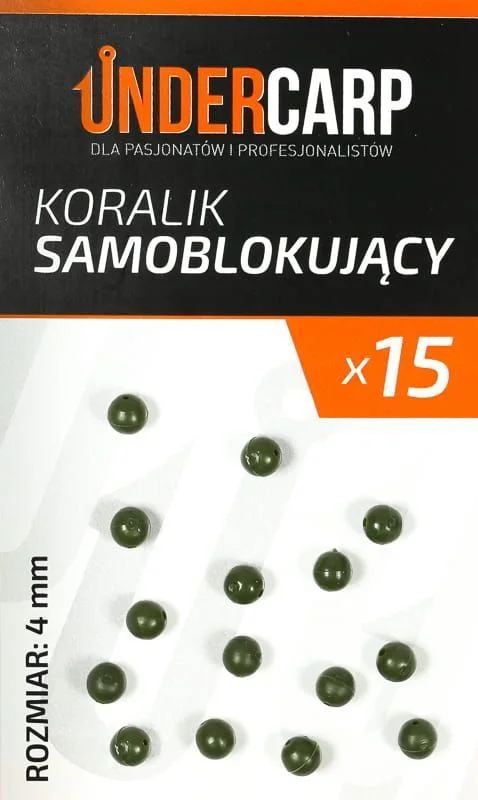 Undercarp Koralik Samoblokujący Zielony 4mm Super okazja