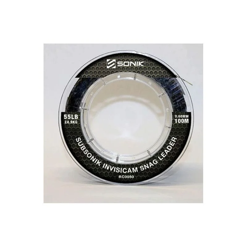Oferta czasowa Plecionka Sonik Strzałówka Subsonik Invisicam Snag Leader - 100m / 0,60mm / 24.9kg