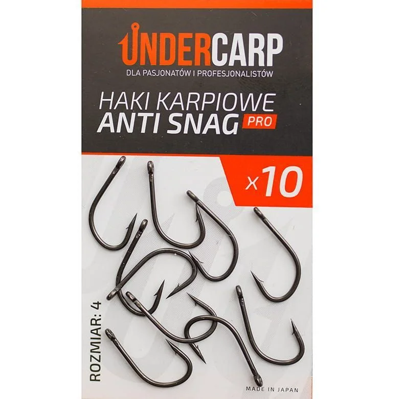 Undercarp Haki Karpiowe Anti Snag PRO size 4 Popularny