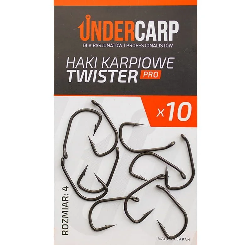 Nowy Undercarp Haki Karpiowe Twister PRO size 4