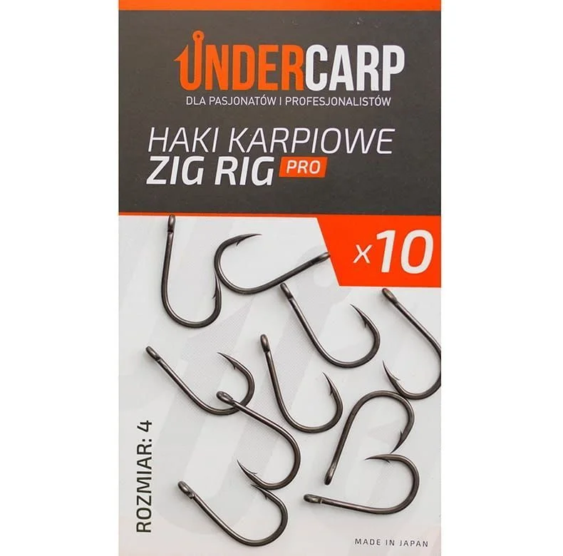 Undercarp Haki Karpiowe Zig Rig PRO #4 Łatwy zwrot