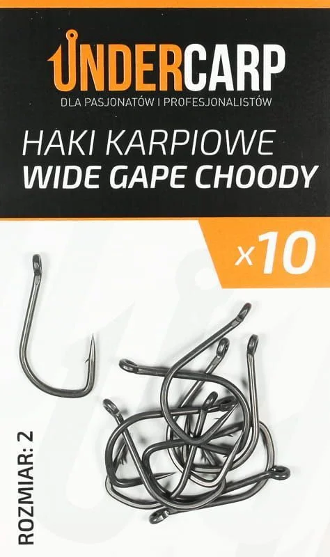 Undercarp Teflonowe haki karpiowe WIDE GAPE CHODDY size 2 Tylko dziś