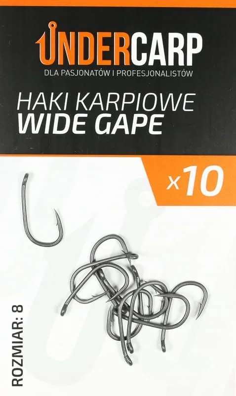 Teflonowe haki karpiowe WIDE GAPE 8 Szybka wysyłka