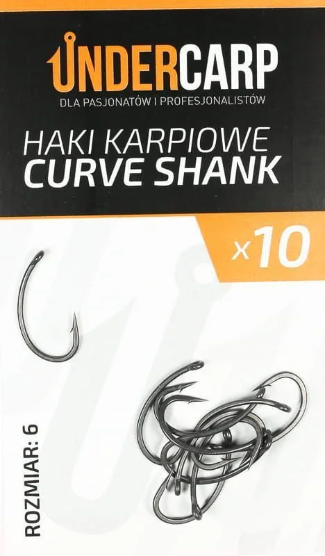 Undercarp Teflonowe haki karpiowe CURVE SHANK size 6 Najlepsza cena