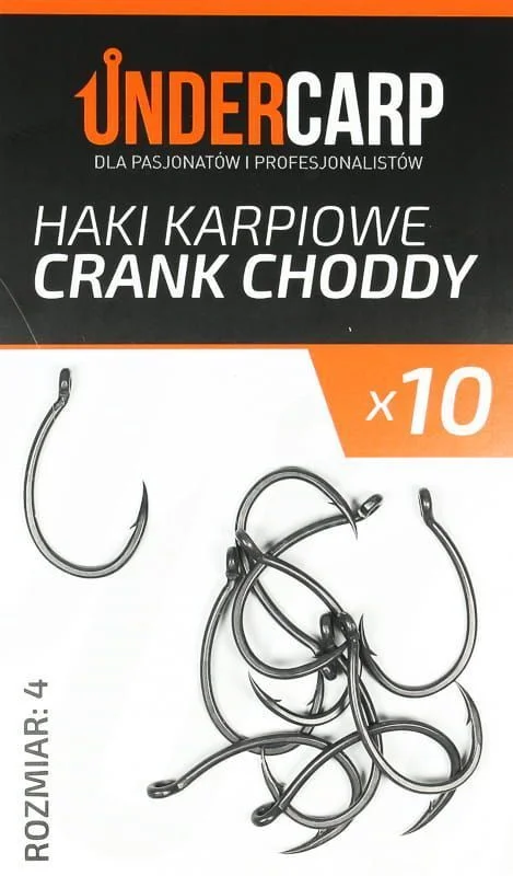 Bestseller Undercarp Teflonowe haki karpiowe CRANK CHODDY size 4