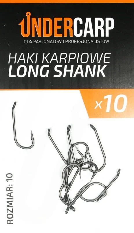 Nowość Teflonowe haki karpiowe LONG SHANK r.10