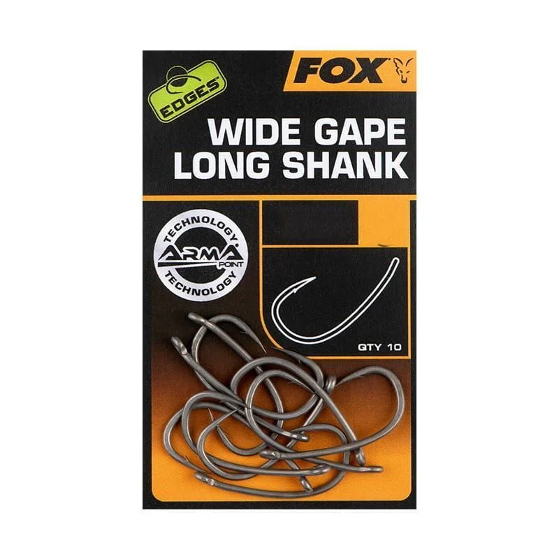 Haki Fox Edges Arma Point Super Wide Gape Long Shank Hooks #5 / 10szt. Zniżka