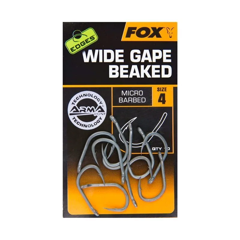 Haki Fox Edges Arma Point Wide Gape Baeked Hooks #4 / 10szt Tylko do końca tygodnia