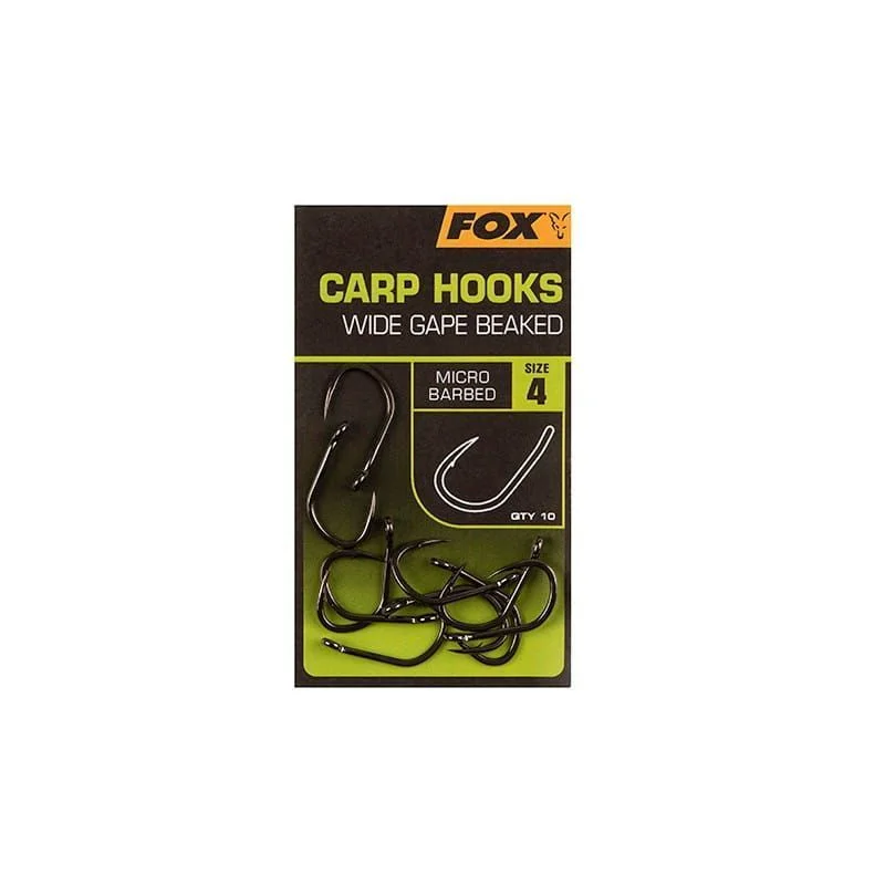Szybka dostawa Haki Karpiowe Fox Carp Hooks Wide Gape Beaked #8