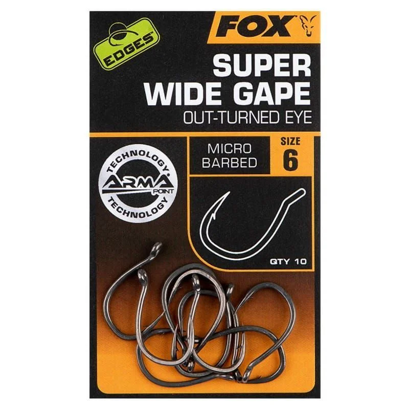Haki Karpiowe Fox Edges Super Wide Gape Out-Turned Eye #5 Tani