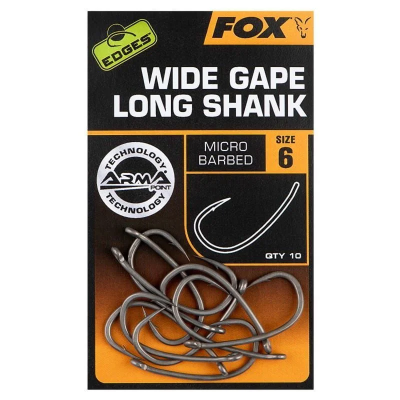 Haki Karpiowe Fox Edges Super Wide Gape Long Shank #7 Szybka dostawa