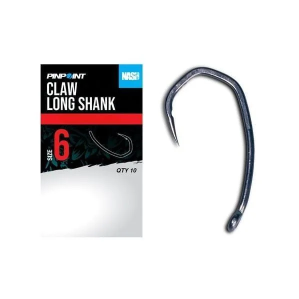 Haczyki Nash Claw Long Shank Barbless - 4 Tani