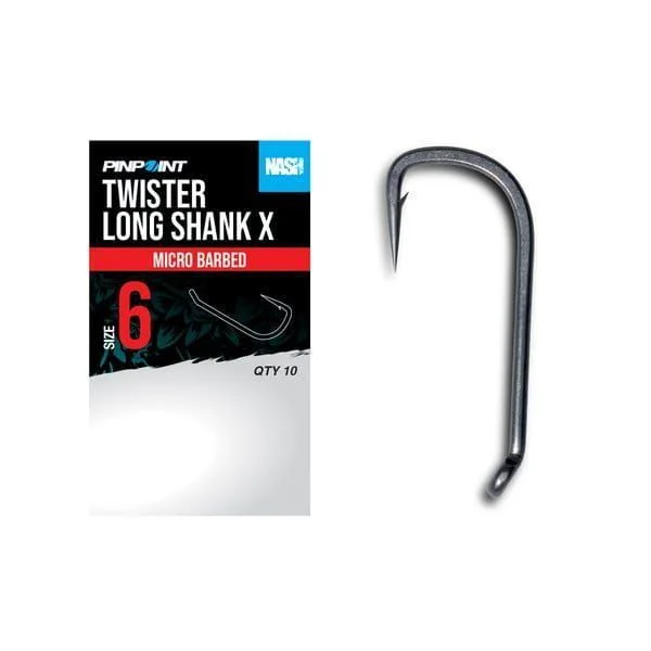 Haczyki Nash Twister Long Shank X Barbed - 2 Promocja