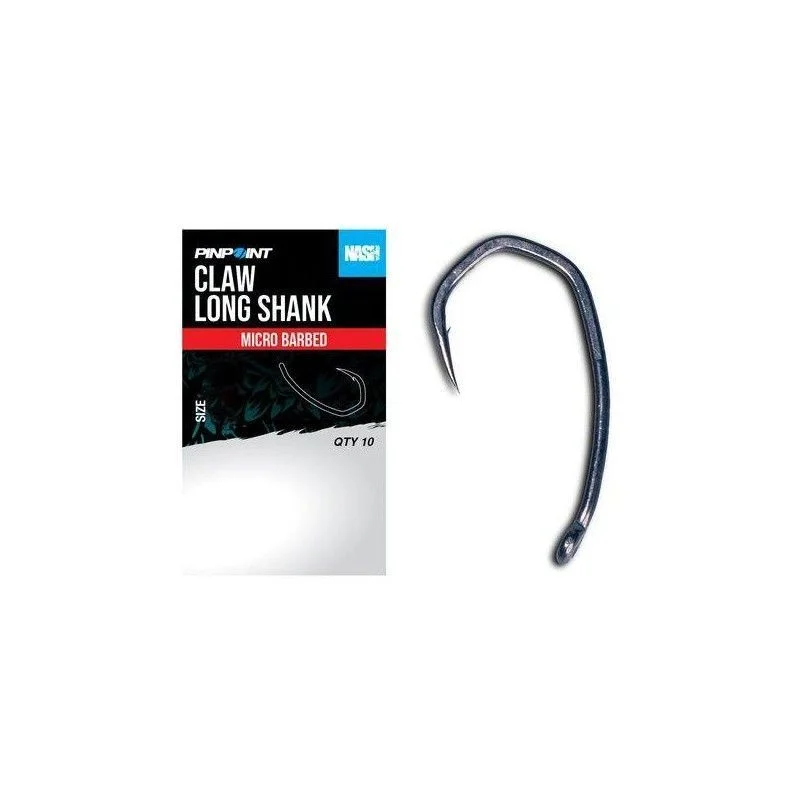 Szybka dostawa Haczyki Nash Claw Long Shank Micro Barbed - 6