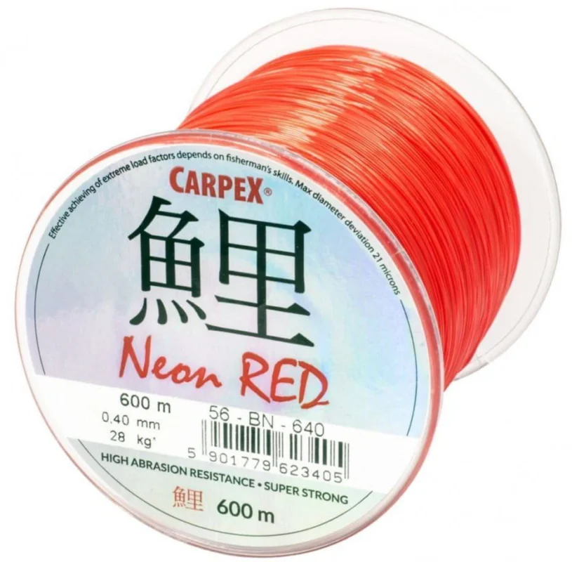 Robinson Żyłka Carpex Neon Red, 0.33mm, 600m Nowość