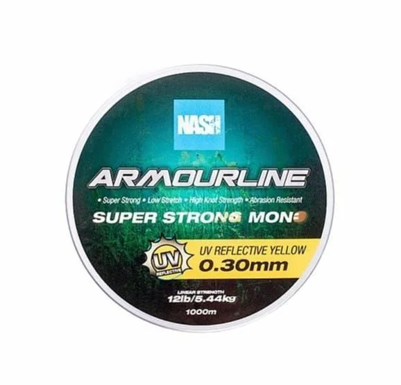 Żyłka Karpiowa Nash Armourline Mono UV Yellow 12lb / 0,30mm - 1000m Obniżka ceny