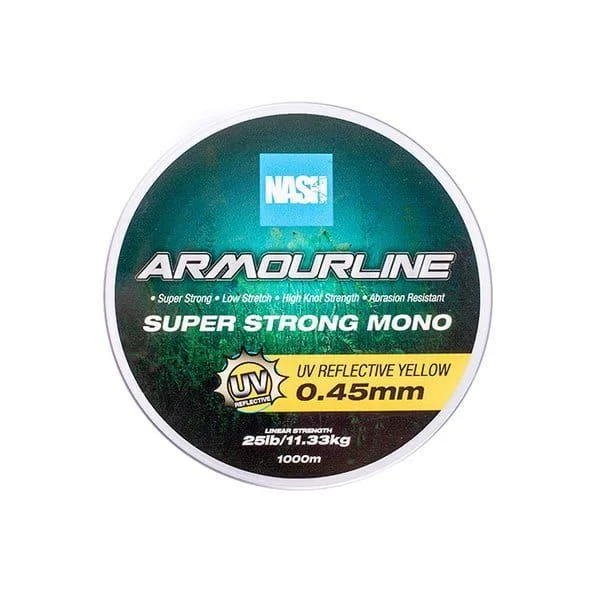 Dostępne od ręki Żyłka Karpiowa Nash Armourline Mono UV Yellow 25lb / 0,45mm - 1000m