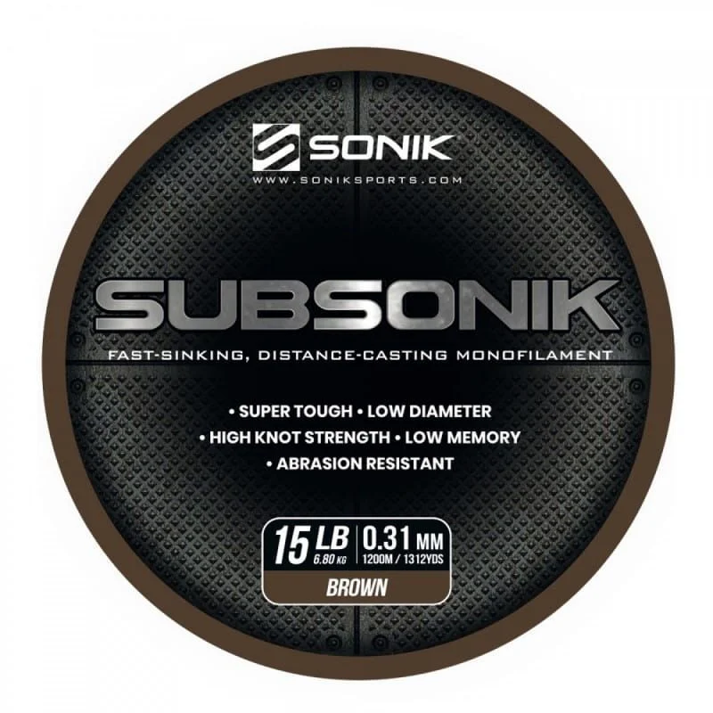 Sonik Żyłka Subsonik Mono Line Brown 0,38mm/1200m Tani