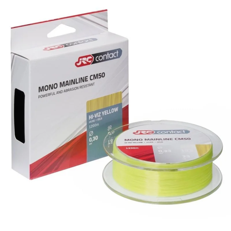 Nie przegap Żyłka karpiowa JRC CONTACT CM50 600m 0.35mm HViz Yellow