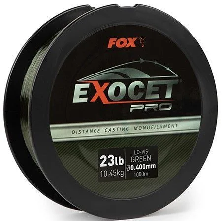 Żyłka Fox Carp Exocet Pro Monofilament 0.40mm 23lb 1000m Lo-Vis Green Szybka dostawa