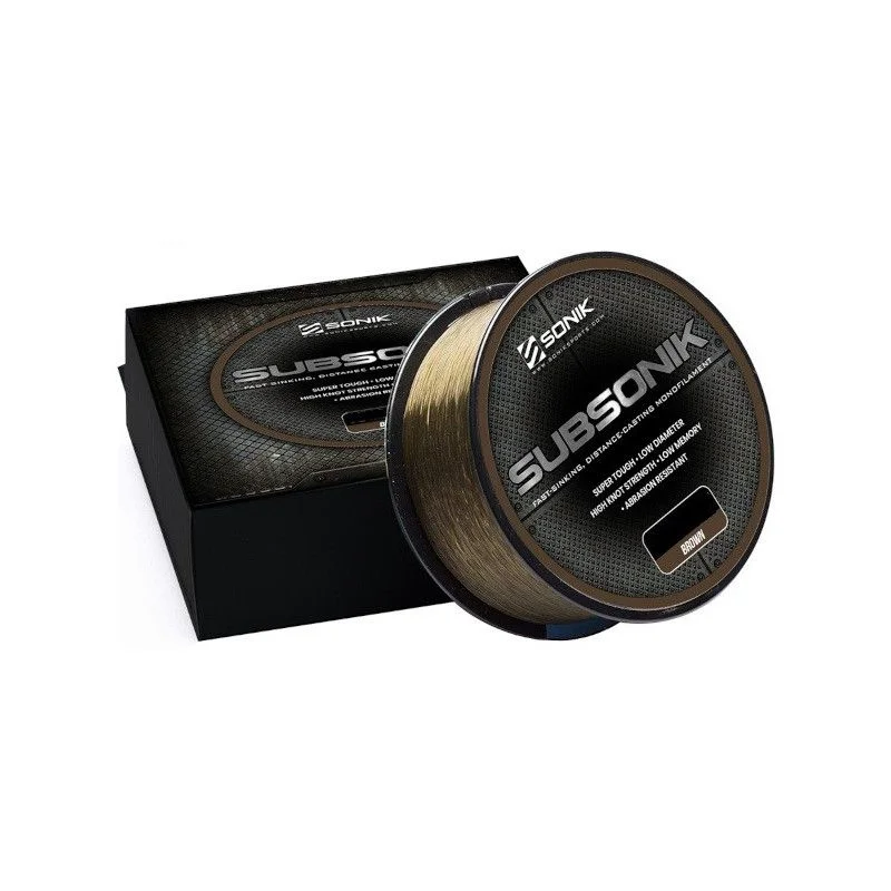 Żyłka Sonik karpiowa Subsonik Mono 1200m - 0,28mm brązowy Oferta czasowa