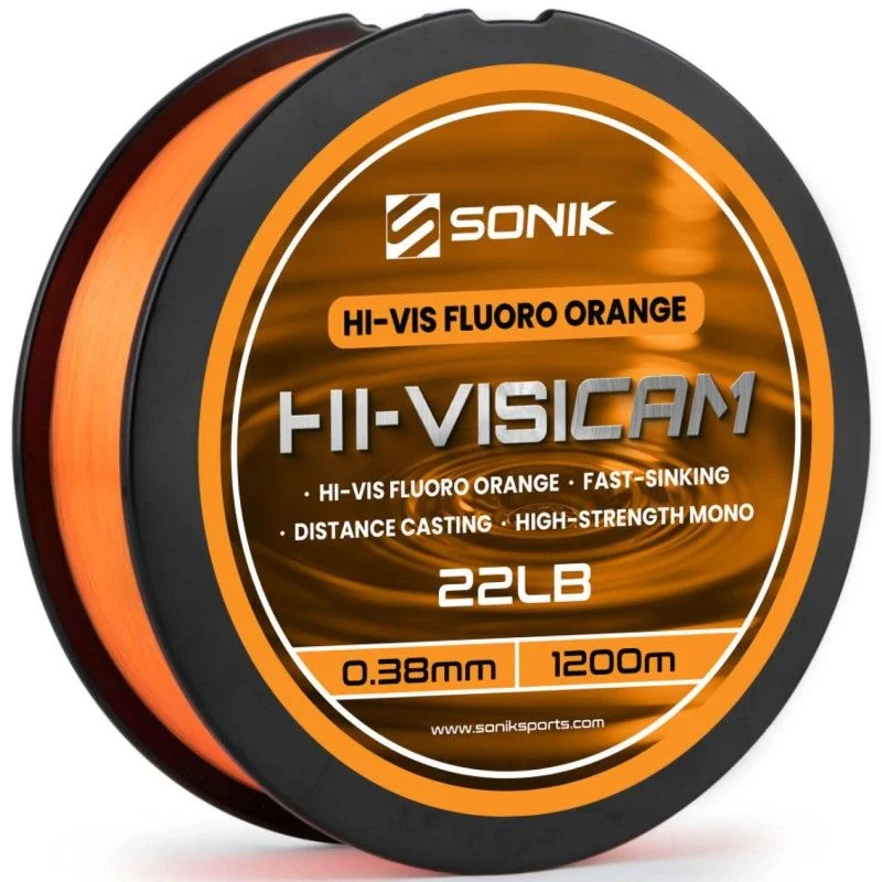 Wybór klientów Żyłka Sonik Hi-visicam 15lb Orange 0.38mm 1200m