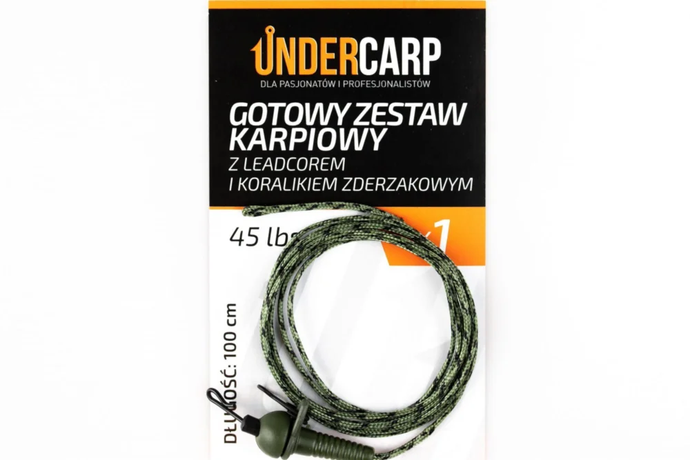 Zestaw Karpiowy Leadcor z Koralikiem Zderzakowym 45lbs/100cm Zielony Kup online
