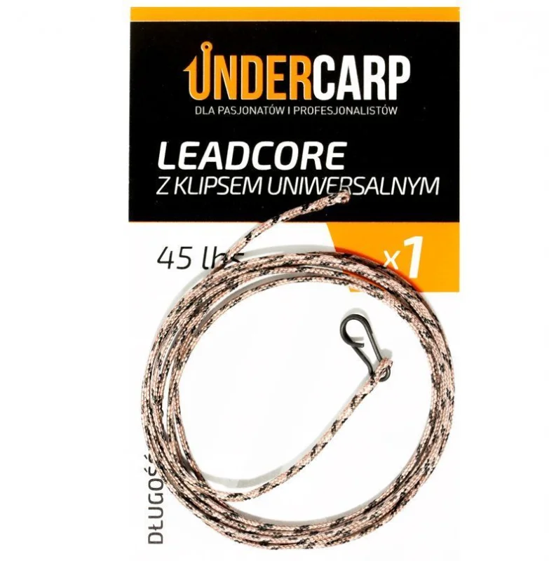 Tylko do końca tygodnia Undercarp Leadcore z Klipsem Uniwersalnym 45lbs/100cm Brązowy