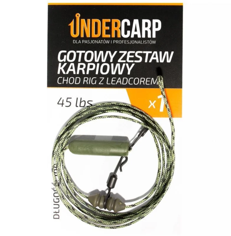 Gotowy zestaw karpiowy Chod Rig z leadcorem 45 lbs / 100 cm zielony Zamów teraz