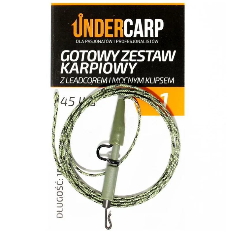 Undercarp Leadcor z Klipsem 45lbs / 100cm Zielony Obniżka ceny