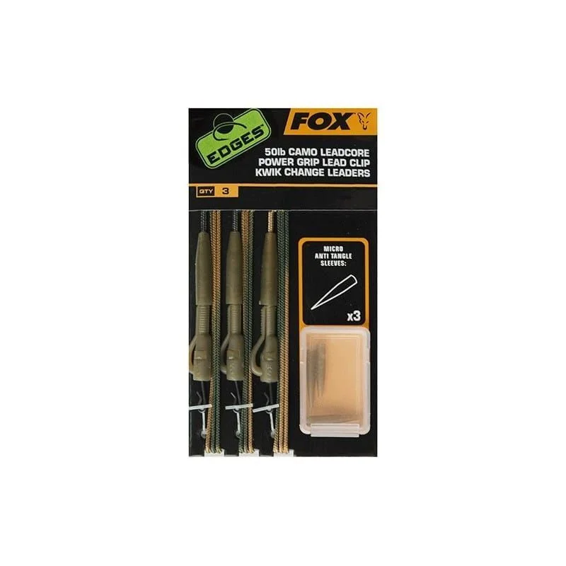 Hit cenowy Fox Edges 50lb Camo Leadcore Power Grip Lead Clip Kwik Change Leaders