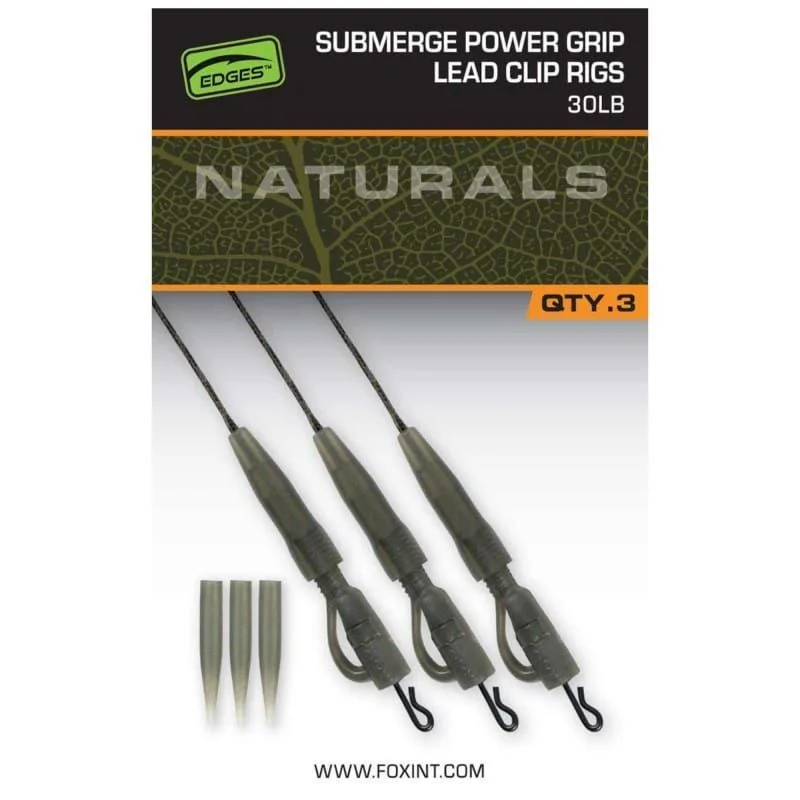 Najlepsza cena Zestaw Fox Naturals Sub Power Grip Lead Clip 30lb