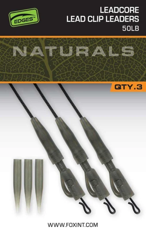 Leadcore Fox Edges Naturals Power Grip Lead Clip 50lb / 3szt Bezpieczne zakupy