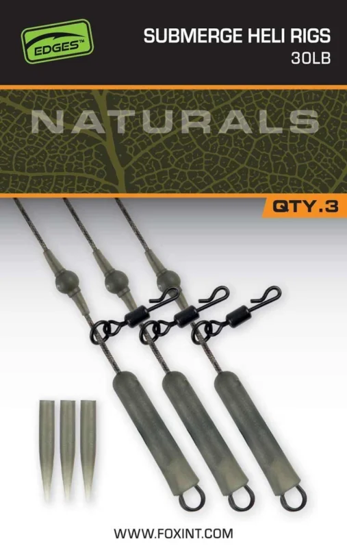 Leader Fox Edges Naturals Submerge Heli Rigs 40lbs/3szt Wybór klientów