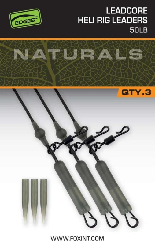 Do wyczerpania zapasów Leader Fox Edges Naturals Leadcore Heli Rig Leader 50lb/3szt