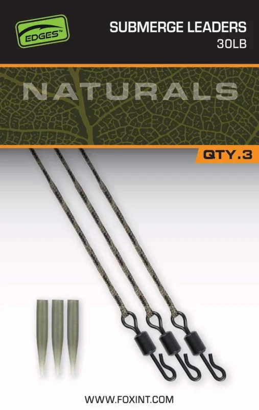 Ekspresowa dostawa Gotowy Leadcore Fox Naturals Submerged Leaders 30 lb