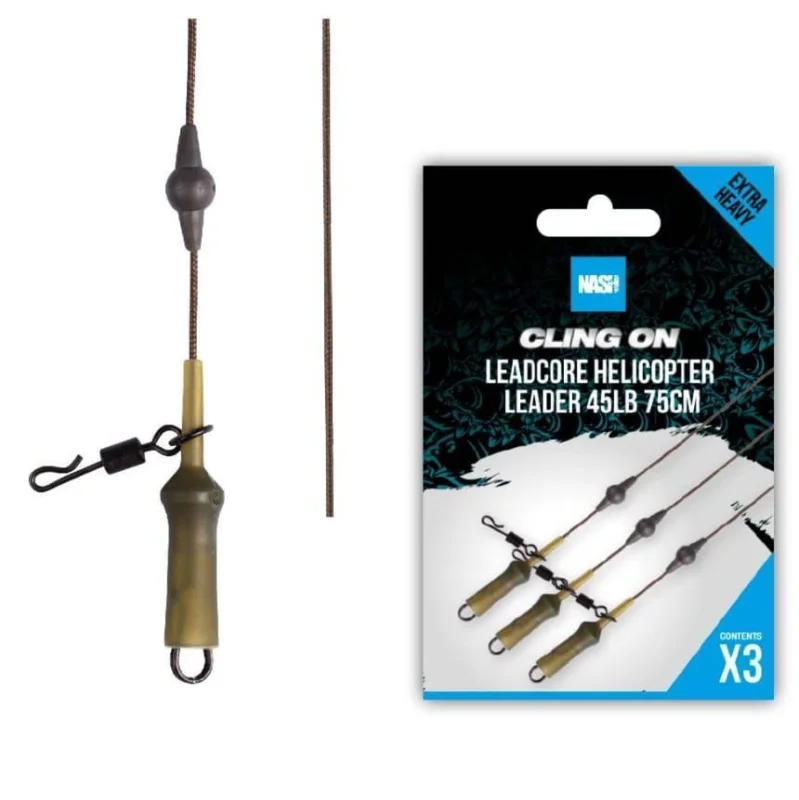 Darmowy zwrot Nash Cling On Leadcore Helicopter Leader 75cm