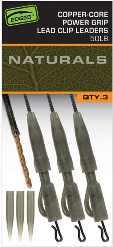 Szybka wysyłka Zestaw końcowy FOX Carp Edges Naturals Copper-Core Power Grip 75cm Naturals