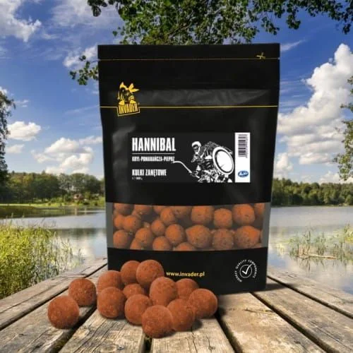 Hit sprzedaży Kulki Zanętowe Invader Hannibal 20mm / 800g - Kryl /Pomarańcza / Pieprz